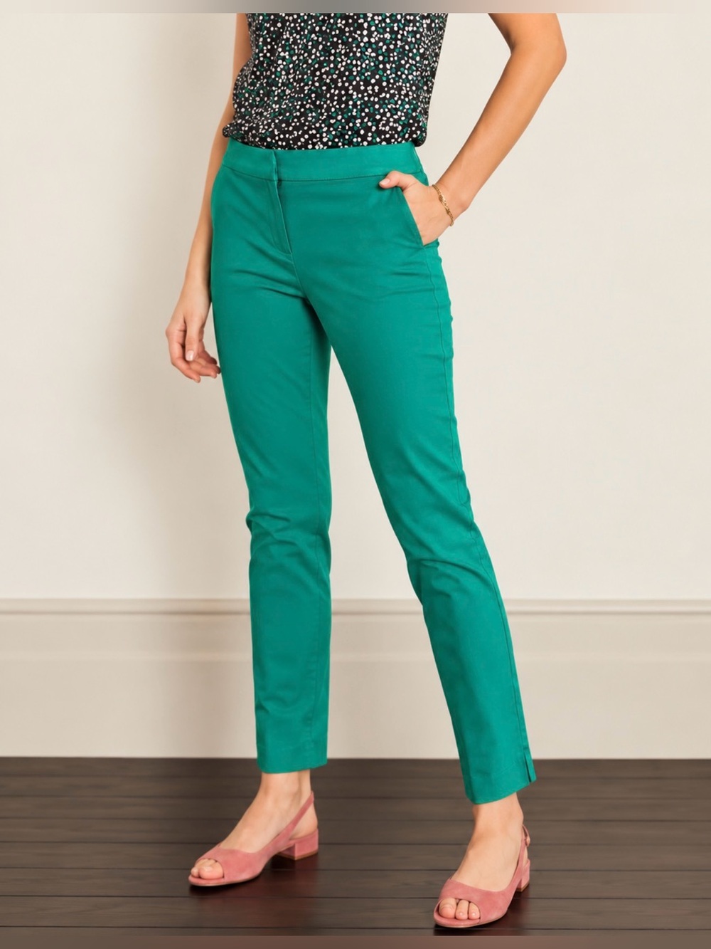 Boden Emerald Green Straight Leg Pants 8